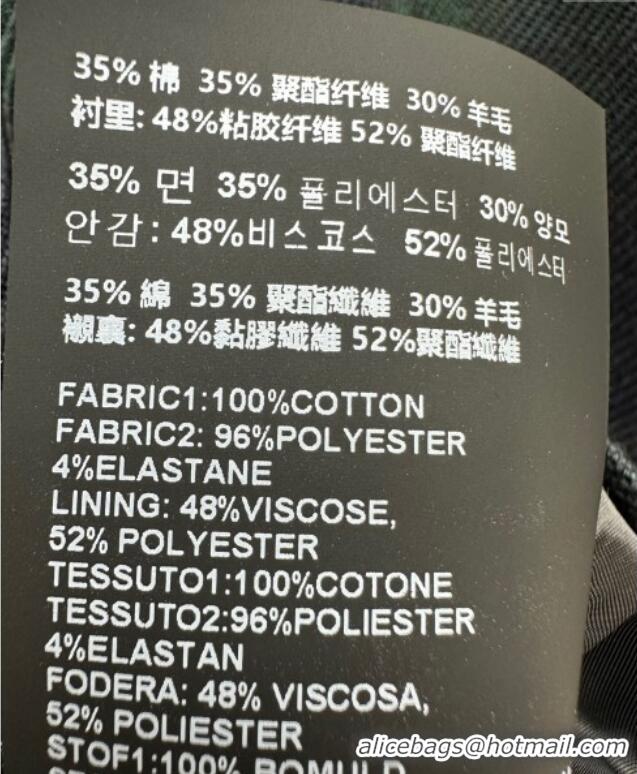 ​Grade Quality Miu Miu Plaid Jacket and Skirt Set M110512 Green/Multicolor 2025