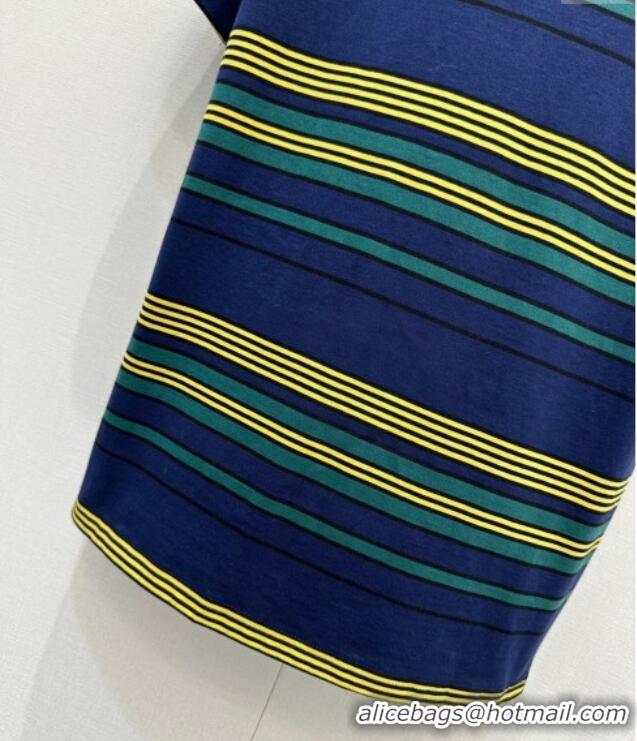 ​Market Sells Miu Miu Striped T-Shirt M110515 Yellow/Blue/Green 2025