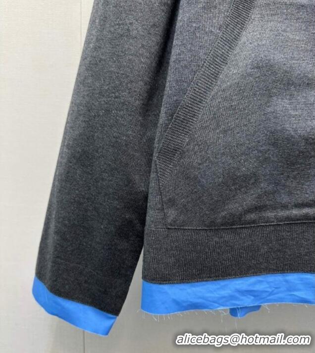 ​Best Price Miu Miu Wool Jacket M110518 Grey/Blue 2025