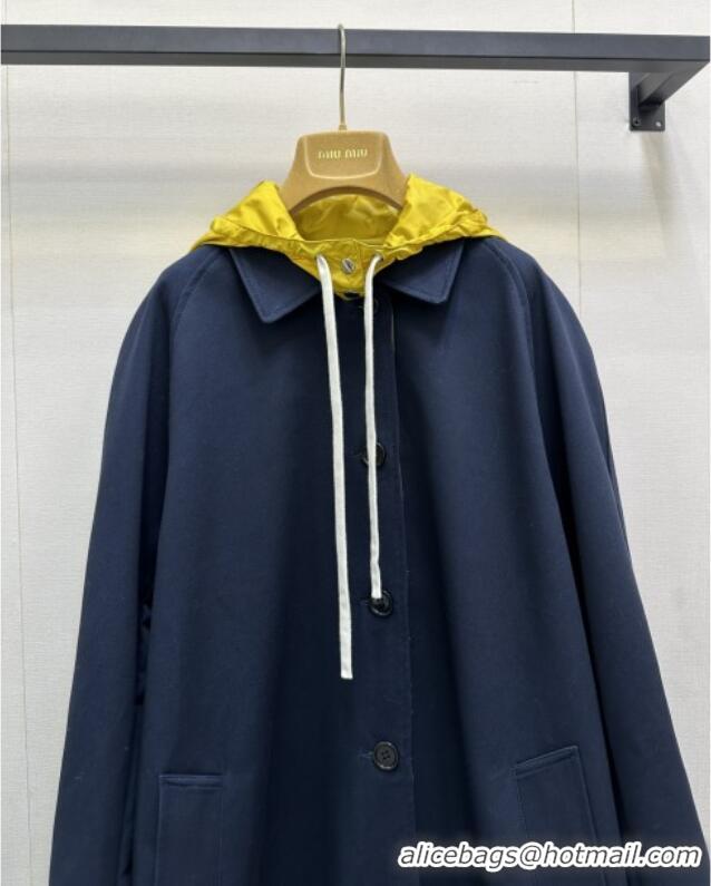 ​Top Quality Miu Miu Coat M110524 Blue/Yellow 2025