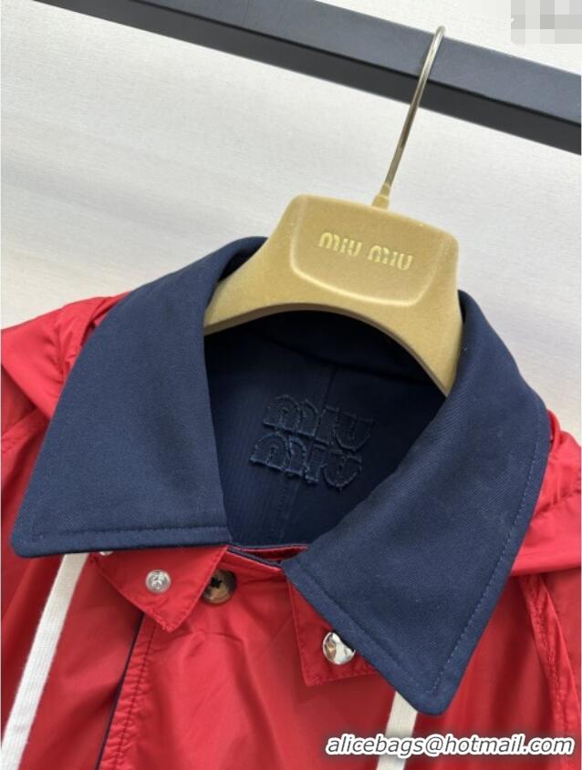​Best Quality Miu Miu Coat M110519 Blue/Red 2025