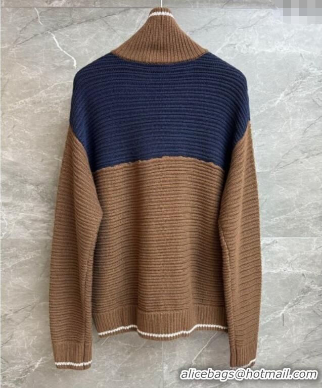 Buy Fashionable Miu Miu Wool Knit Cardigan M110520 Brown/Blue 2025