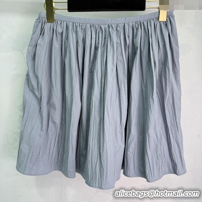 Good Taste Miu Miu Cotton Vest and Skirt Set M110521 Grey 2025