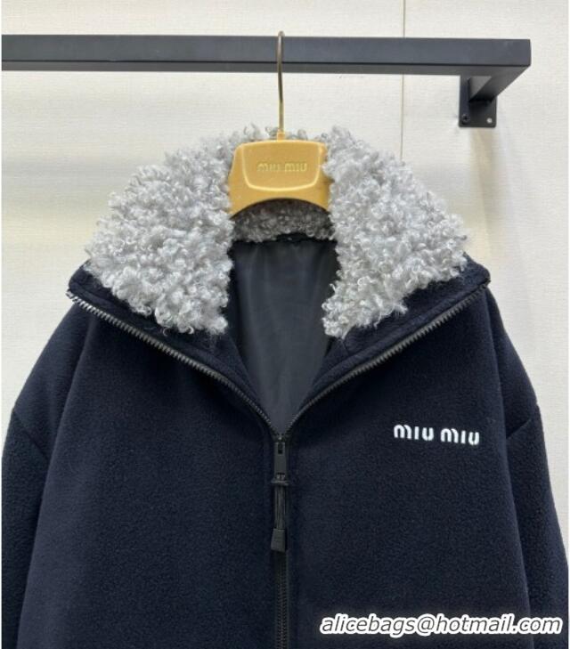 ​Market Sells Miu Miu Wool Jacket M110537 Navy Blue 2025