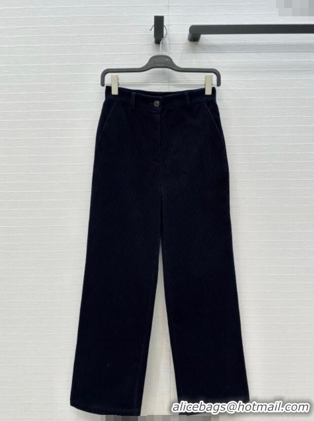 ​Super Quality Miu Miu Corduroy Pants M110531 Blue 2025