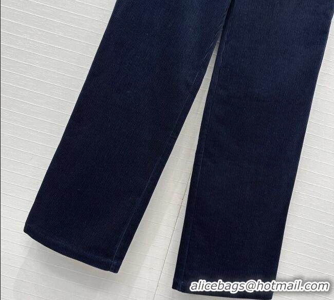 ​Super Quality Miu Miu Corduroy Pants M110531 Blue 2025