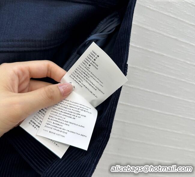 ​Super Quality Miu Miu Corduroy Pants M110531 Blue 2025