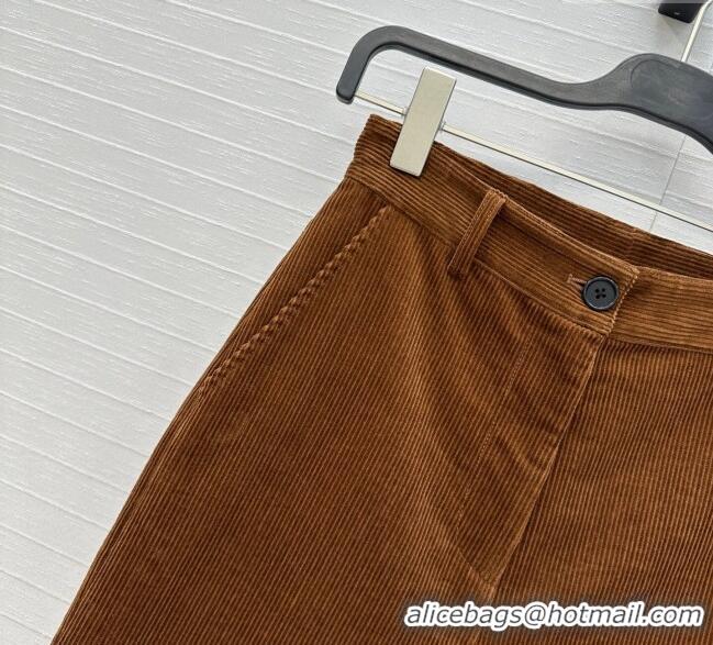 Well Crafted Miu Miu Corduroy Pants M110531 Golden Brown 2025