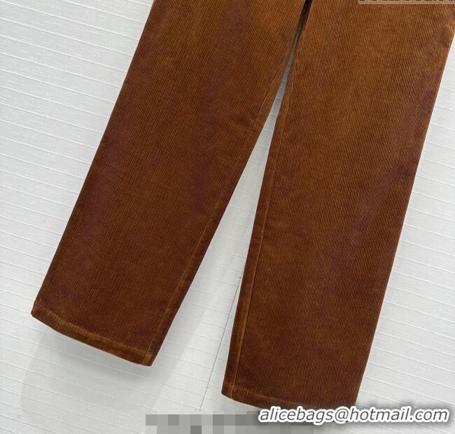 Well Crafted Miu Miu Corduroy Pants M110531 Golden Brown 2025