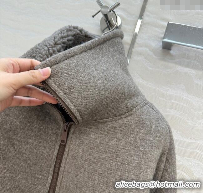 Best Product Miu Miu Wool Blend Jacket M110533 Grey 2025