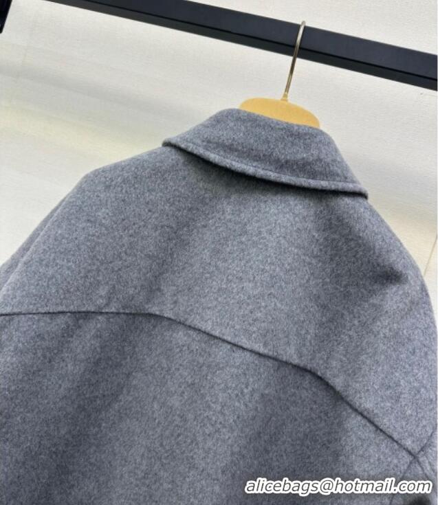 Reasonable Price Miu Miu Wool Jacket M110543 Grey 2025