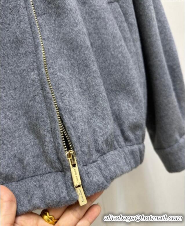 Reasonable Price Miu Miu Wool Jacket M110543 Grey 2025