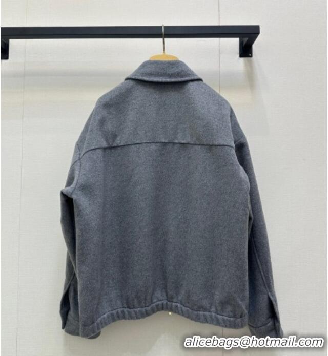 Reasonable Price Miu Miu Wool Jacket M110543 Grey 2025