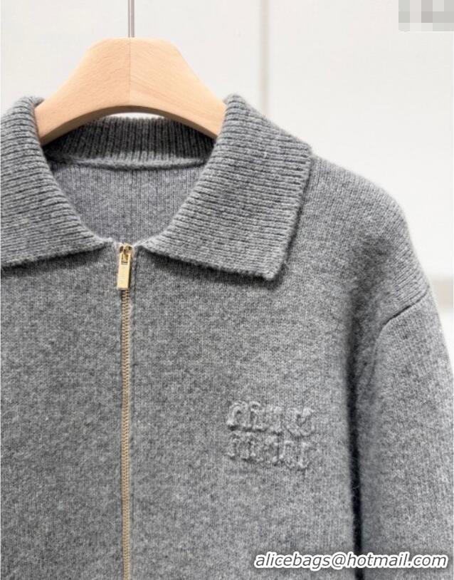 ​Market Sells Miu Miu Wool Cashmere Cardigan M110544 Grey 2025