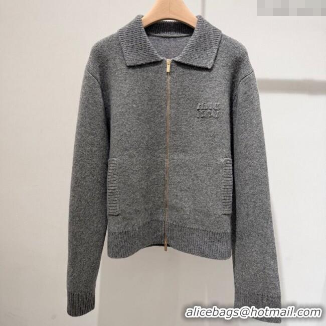 ​Market Sells Miu Miu Wool Cashmere Cardigan M110544 Grey 2025