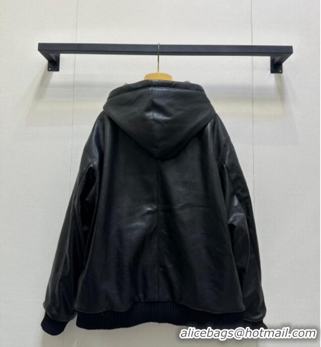 Luxury Cheap Miu Miu PU Jacket M110545 Black 2025