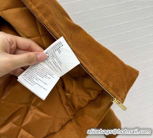 New Release Creation Miu Miu Corduroy Cotton Jacket M110546 Brown 2025