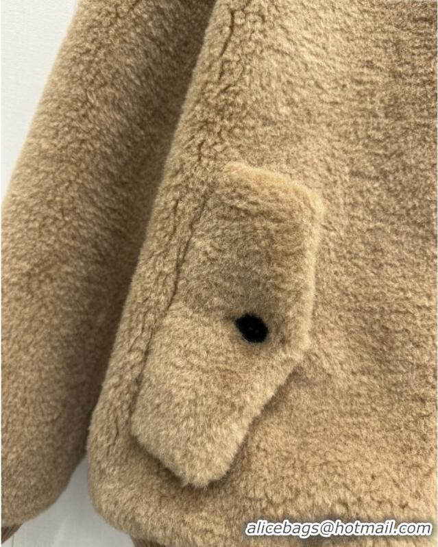 Best Product Miu Miu Teddy Fur and Wool Jacket M110547 Brown 2025