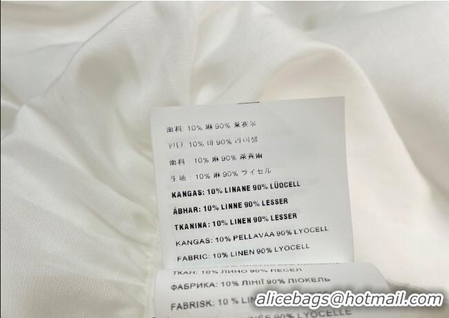 Inexpensive Miu Miu Bow Dress MM111402 White 2025