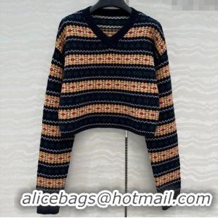 Best Price Miu Miu Wool Sweater MM111407 Yellow/Blue 2025