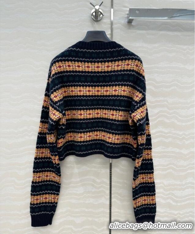 Best Price Miu Miu Wool Sweater MM111407 Yellow/Blue 2025