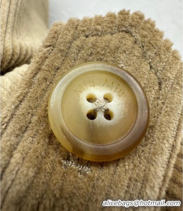 Best Price Miu Miu Corduroy Jacket MM111418 Brown 2025