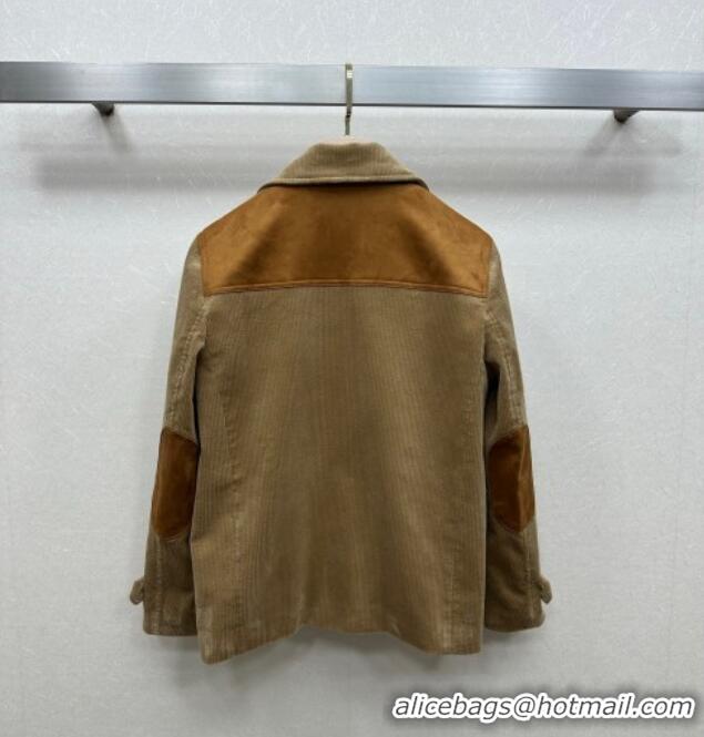 Best Price Miu Miu Corduroy Jacket MM111418 Brown 2025