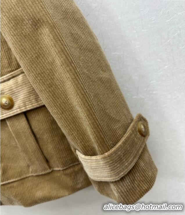 Best Price Miu Miu Corduroy Jacket MM111418 Brown 2025