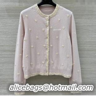 Buy Grade Miu Miu Wool Cardigan MM111406 Light Pink 2025
