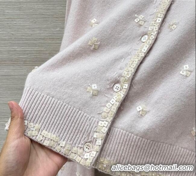 Buy Grade Miu Miu Wool Cardigan MM111406 Light Pink 2025