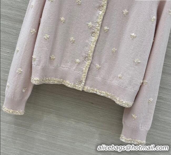 Buy Grade Miu Miu Wool Cardigan MM111406 Light Pink 2025