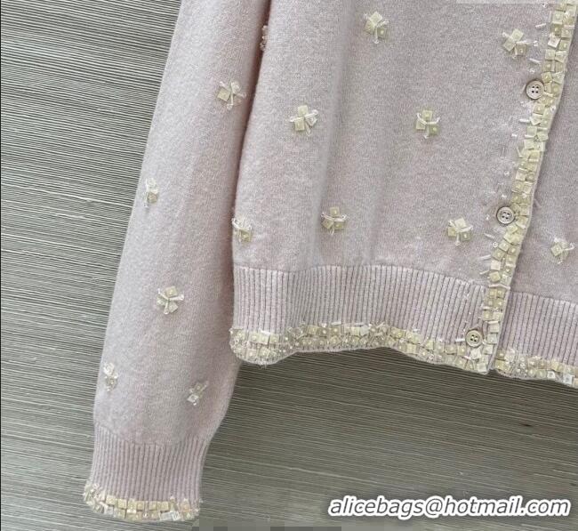 Buy Grade Miu Miu Wool Cardigan MM111406 Light Pink 2025