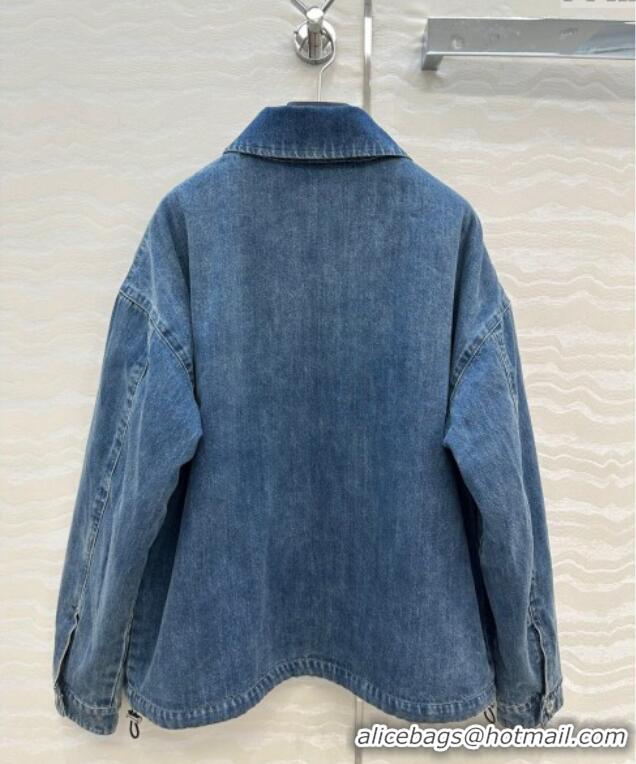 Reasonable Price Miu Miu Denim Jacket MM111408 Blue 2025