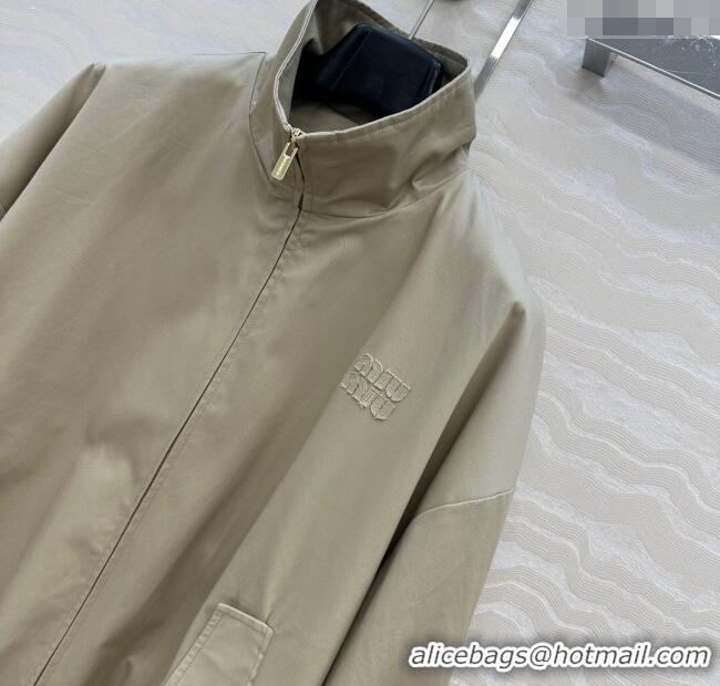 Luxury Cheap Miu Miu Cotton Jacket MM111409 Grey 2025