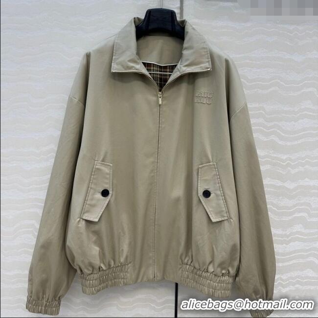 Luxury Cheap Miu Miu Cotton Jacket MM111409 Grey 2025