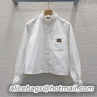New Release Creation Miu Miu Cotton Shirt MM111421 White 2025