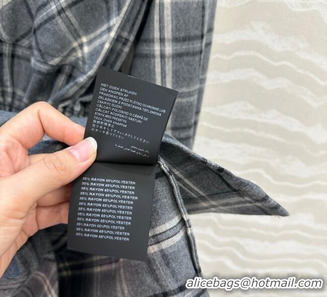 Affordable Price Miu Miu Plaid Dress MM111429 Grey 2025