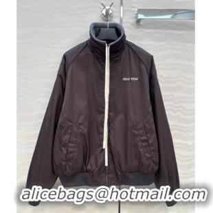 Affordable Price Miu Miu Reversible Jacket MM111430 Brown 2025