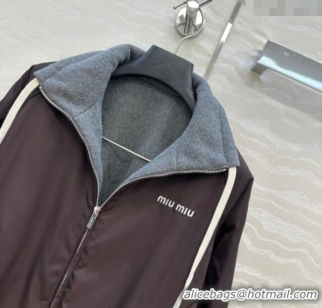 Affordable Price Miu Miu Reversible Jacket MM111430 Brown 2025