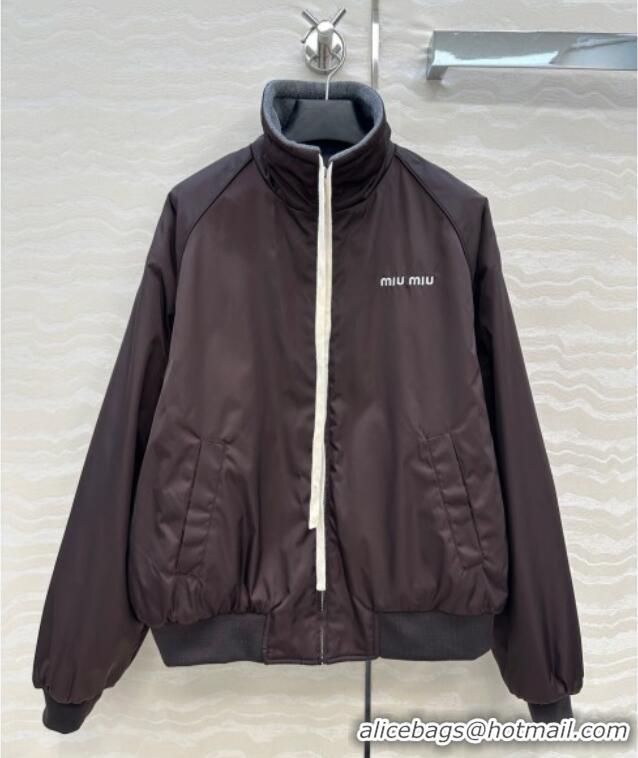 Affordable Price Miu Miu Reversible Jacket MM111430 Brown 2025