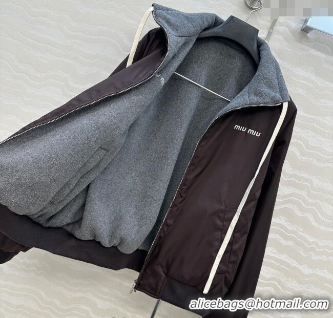 Affordable Price Miu Miu Reversible Jacket MM111430 Brown 2025