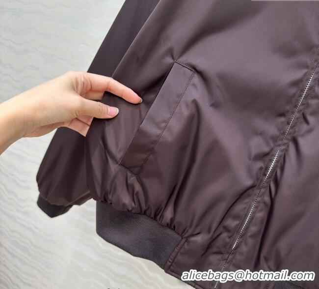 Affordable Price Miu Miu Reversible Jacket MM111430 Brown 2025