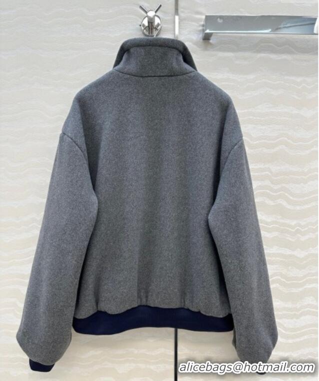 Luxury Cheap Miu Miu Reversible Jacket MM111430 Blue 2025