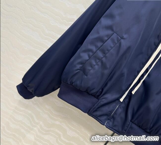 Luxury Cheap Miu Miu Reversible Jacket MM111430 Blue 2025