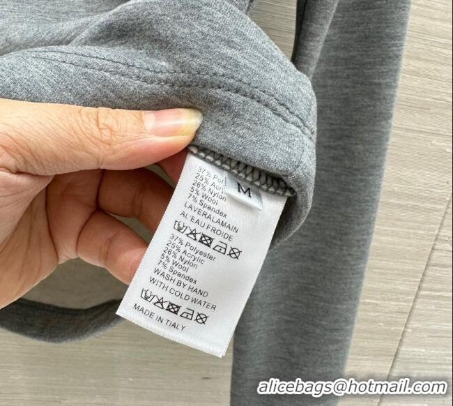 Modern Classic Miu Miu Polo Shirt and Pants Set MM111439 Grey 2025