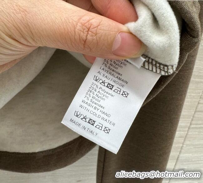 Luxury Cheap Miu Miu Polo Shirt and Pants Set MM111439 Khaki 2025