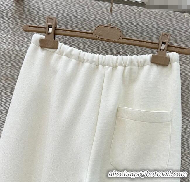 ​Luxury Classic Miu Miu Pants MM111440 White 2025