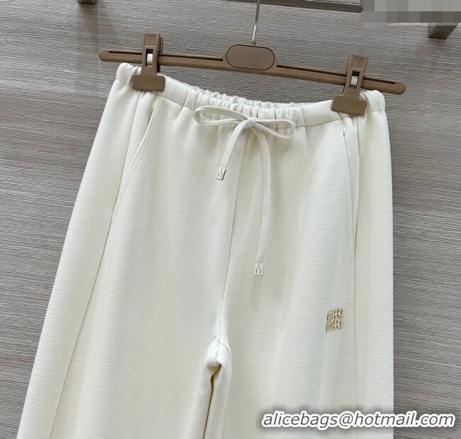 ​Luxury Classic Miu Miu Pants MM111440 White 2025