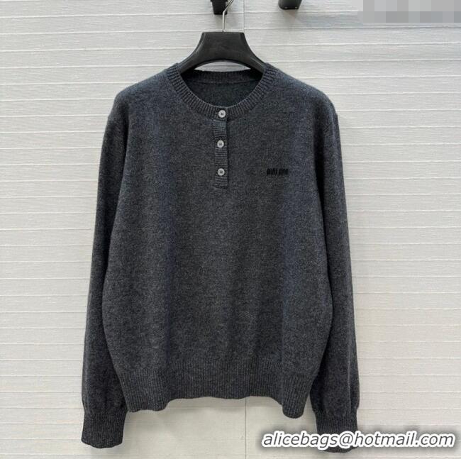 Traditional Discount Miu Miu Cashmere Shirt MM111442 Grey 2025