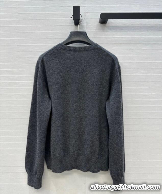 Traditional Discount Miu Miu Cashmere Shirt MM111442 Grey 2025